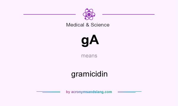 What does gA mean? It stands for gramicidin