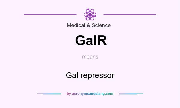 What does GalR mean? It stands for Gal repressor