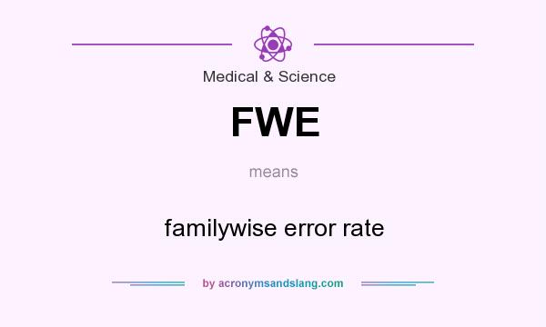 What does FWE mean? It stands for familywise error rate