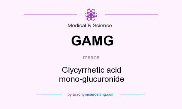 What does GAMG mean? It stands for Glycyrrhetic acid mono-glucuronide