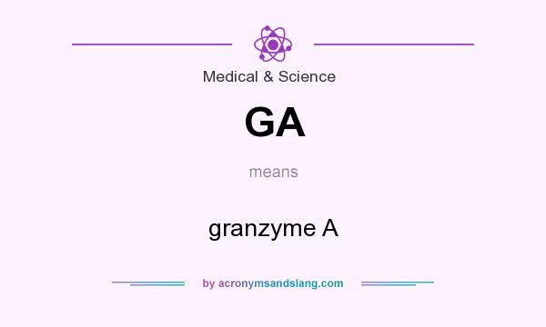 What does GA mean? It stands for granzyme A