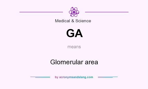 What does GA mean? It stands for Glomerular area