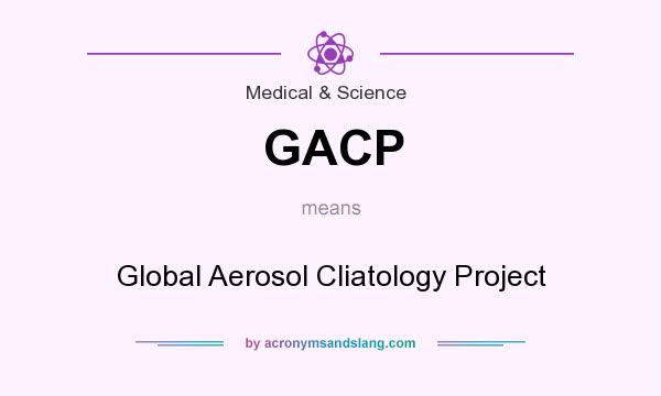 What does GACP mean? It stands for Global Aerosol Cliatology Project