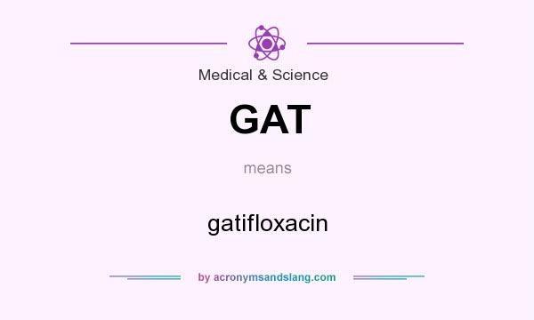 What does GAT mean? It stands for gatifloxacin