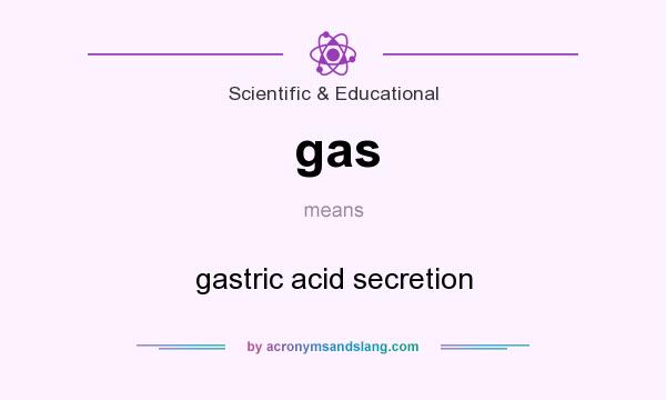 What does gas mean? It stands for gastric acid secretion