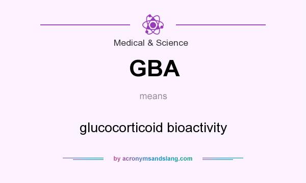 What does GBA mean? It stands for glucocorticoid bioactivity
