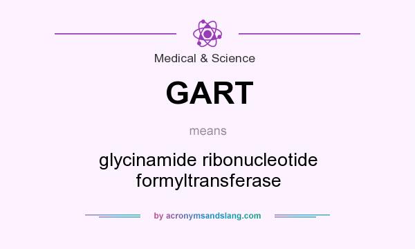 What does GART mean? It stands for glycinamide ribonucleotide formyltransferase