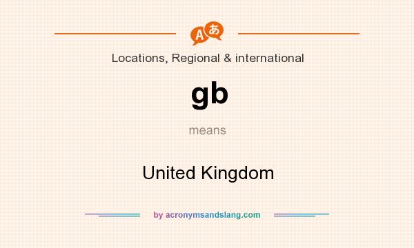 What does gb mean? It stands for United Kingdom