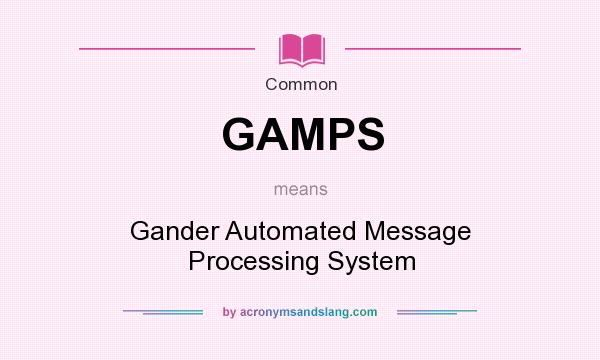 What does GAMPS mean? It stands for Gander Automated Message Processing System