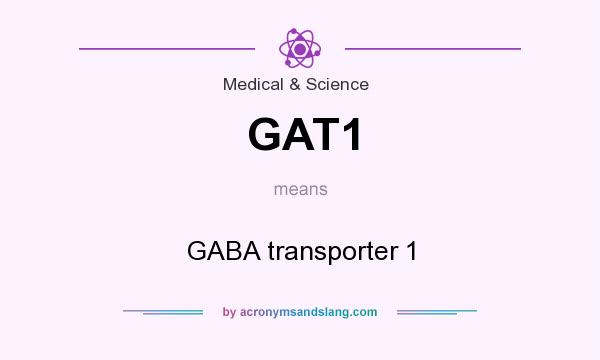 What does GAT1 mean? It stands for GABA transporter 1