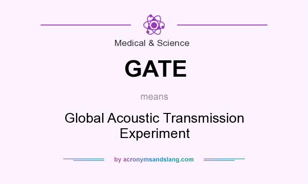 What does GATE mean? It stands for Global Acoustic Transmission Experiment