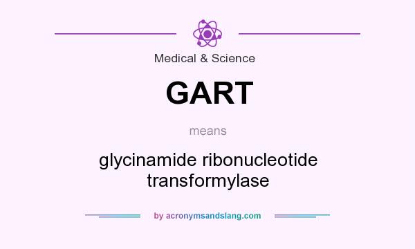 What does GART mean? It stands for glycinamide ribonucleotide transformylase