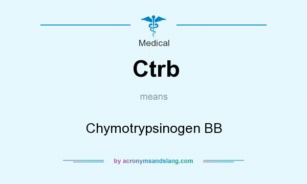 What does Ctrb mean? It stands for Chymotrypsinogen BB