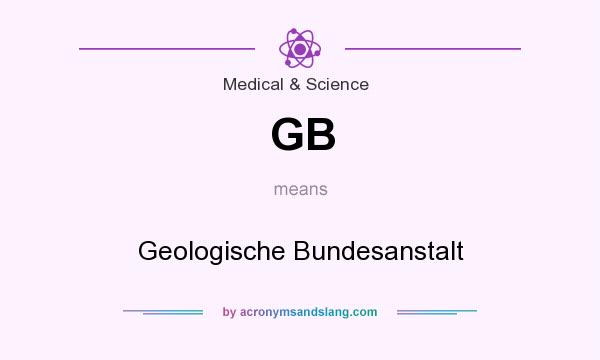 What does GB mean? It stands for Geologische Bundesanstalt