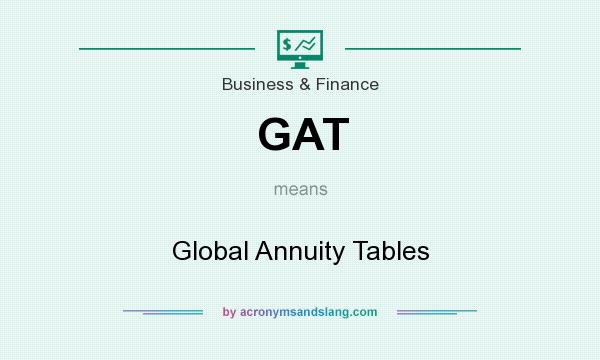 What does GAT mean? It stands for Global Annuity Tables