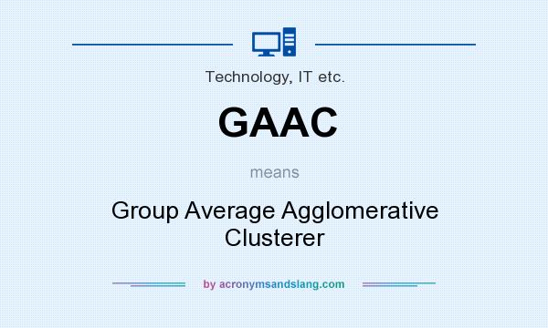 What does GAAC mean? It stands for Group Average Agglomerative Clusterer