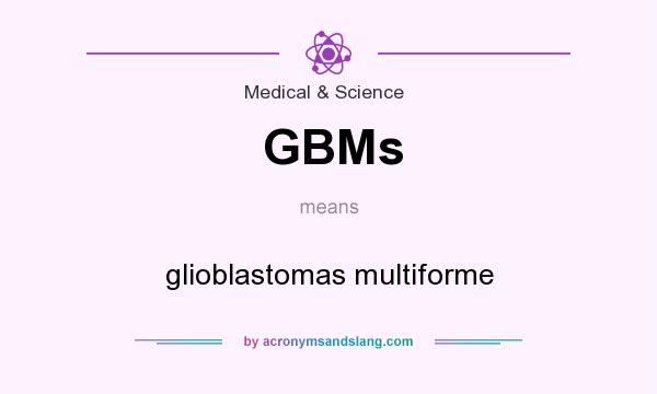 What does GBMs mean? It stands for glioblastomas multiforme