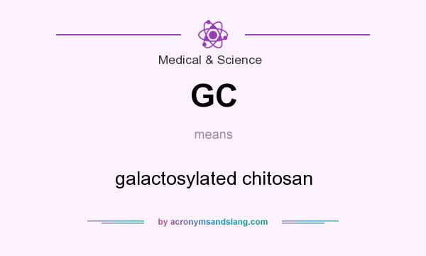 What does GC mean? It stands for galactosylated chitosan