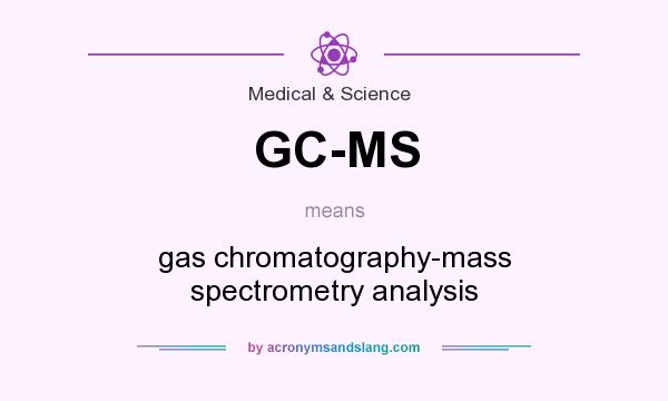 What does GC-MS mean? It stands for gas chromatography-mass spectrometry analysis