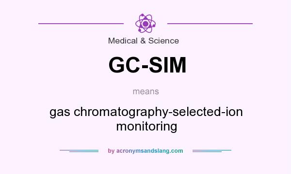 What does GC-SIM mean? It stands for gas chromatography-selected-ion monitoring