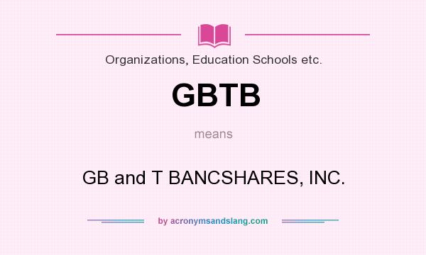 What does GBTB mean? It stands for GB and T BANCSHARES, INC.