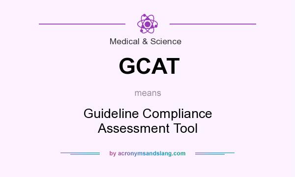 What does GCAT mean? It stands for Guideline Compliance Assessment Tool