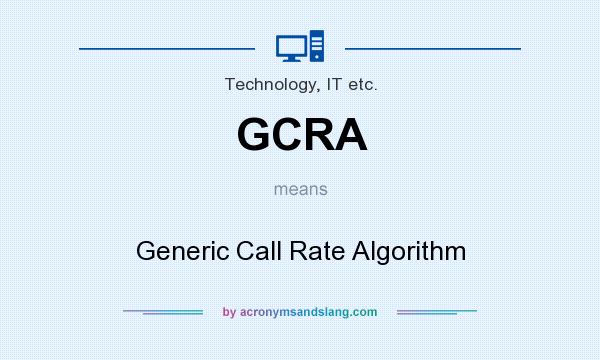 What does GCRA mean? It stands for Generic Call Rate Algorithm