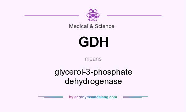 What does GDH mean? It stands for glycerol-3-phosphate dehydrogenase