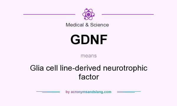 What does GDNF mean? It stands for Glia cell line-derived neurotrophic factor