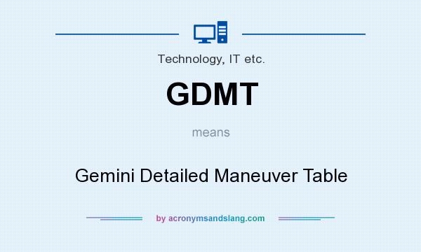 What does GDMT mean? It stands for Gemini Detailed Maneuver Table