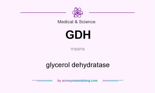 What does GDH mean? It stands for glycerol dehydratase
