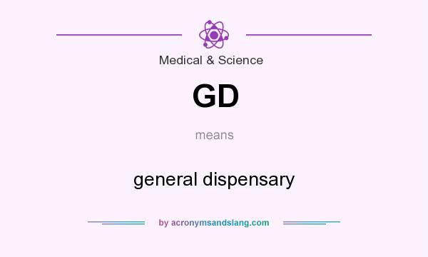 What does GD mean? It stands for general dispensary