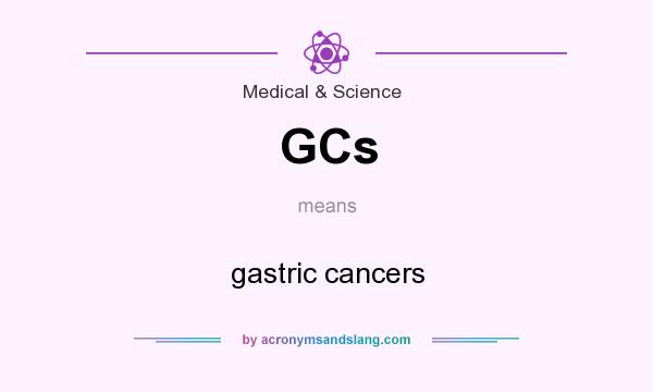 What does GCs mean? It stands for gastric cancers