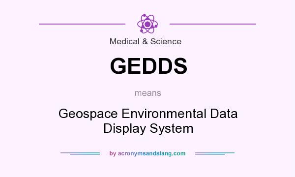 What does GEDDS mean? It stands for Geospace Environmental Data Display System