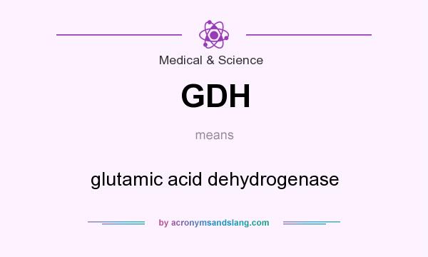 What does GDH mean? It stands for glutamic acid dehydrogenase