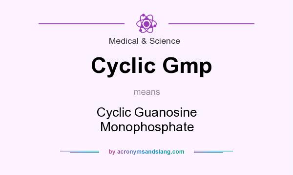What does Cyclic Gmp mean? It stands for Cyclic Guanosine Monophosphate