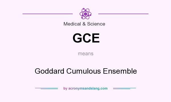 What does GCE mean? It stands for Goddard Cumulous Ensemble
