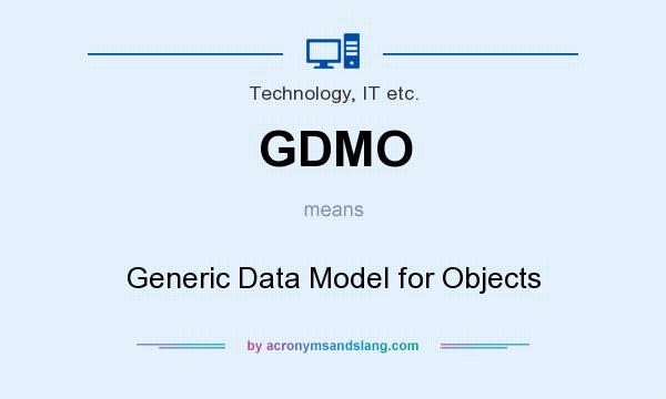 What does GDMO mean? It stands for Generic Data Model for Objects