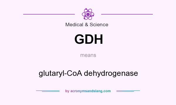 What does GDH mean? It stands for glutaryl-CoA dehydrogenase