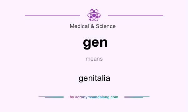 What does gen mean? It stands for genitalia