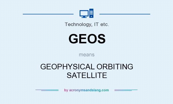 What does GEOS mean? It stands for GEOPHYSICAL ORBITING SATELLITE