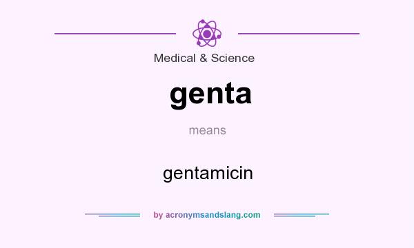 What does genta mean? It stands for gentamicin