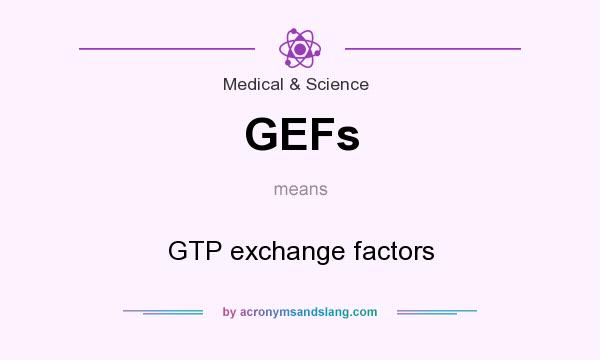 What does GEFs mean? It stands for GTP exchange factors