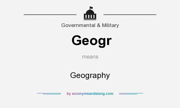 What does Geogr mean? It stands for Geography