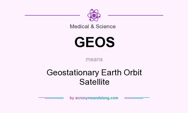 What does GEOS mean? It stands for Geostationary Earth Orbit Satellite