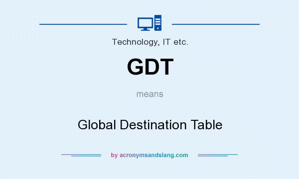 What does GDT mean? It stands for Global Destination Table