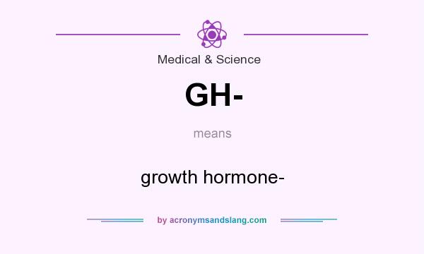 What does GH- mean? It stands for growth hormone-
