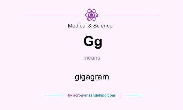What does Gg mean? It stands for gigagram