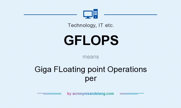 What does GFLOPS mean? It stands for Giga FLoating point Operations per