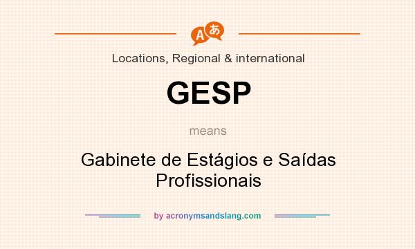 What does GESP mean? It stands for Gabinete de Estágios e Saídas Profissionais